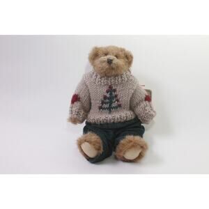 Boyds Bears Edmund, Teddy Bear, Plush, Christmas Outfit, Vintage ~ 260128-WH 934